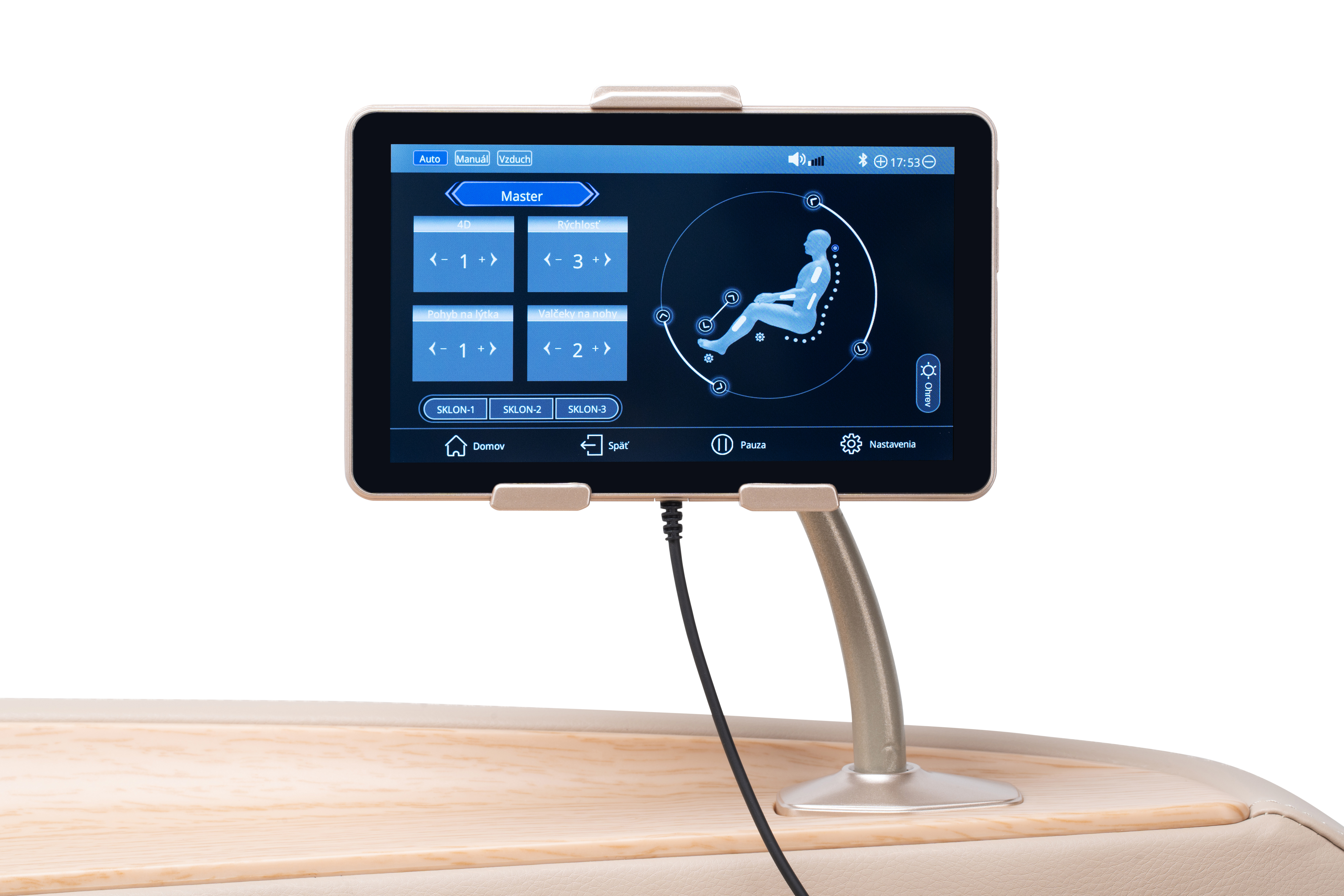 Slovenské dotykové ovládanie masážne kreslo na Slovensku je Damico Vento 4D